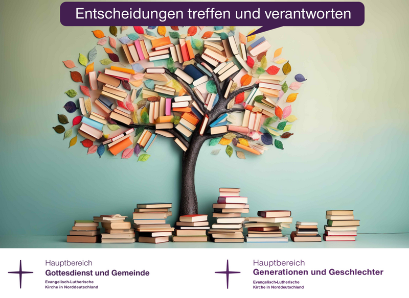 Bücherbaum mit Logos der Veranstaltenden